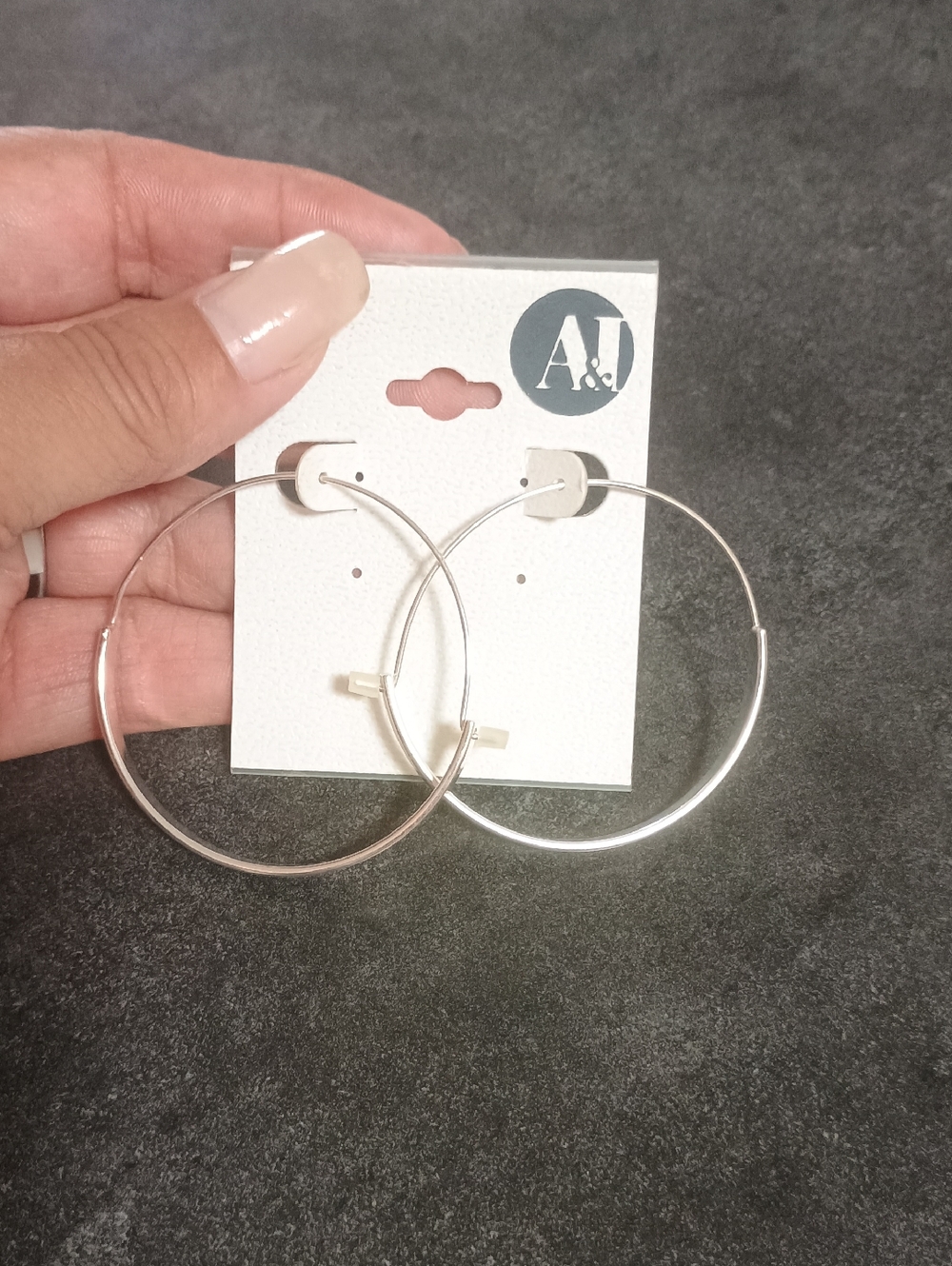 A&I Silver-Tone Hoop Earrings